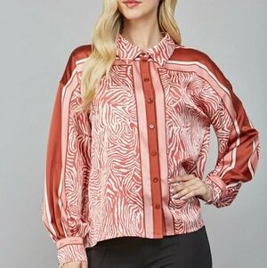 Zebra Blouse By Fate
